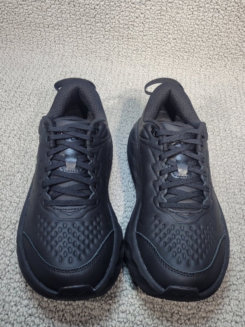 Hoka One One Bondi SR Women's Size 6.5 Black Leather Slip Resistant Work Shoes